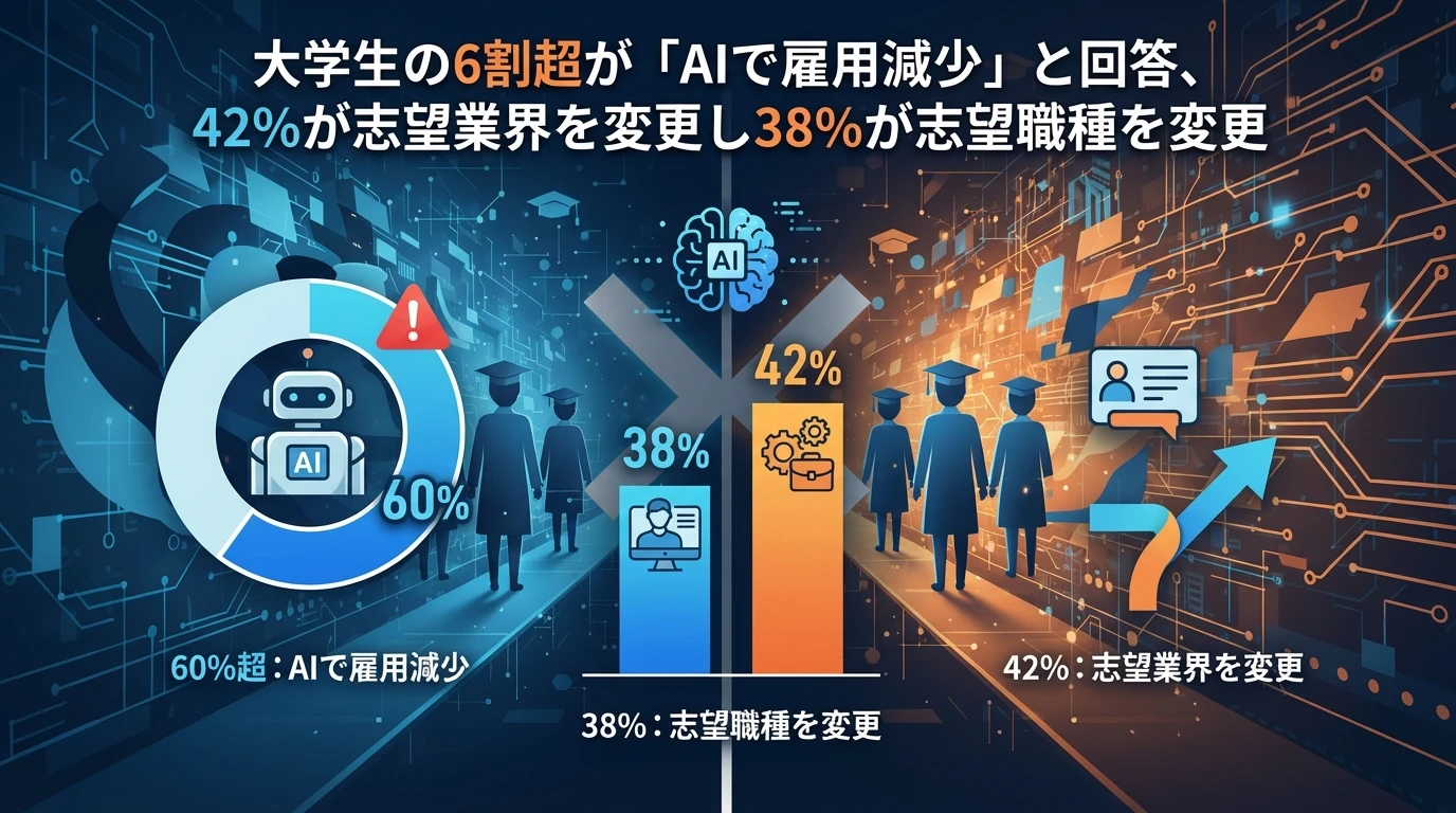 大学生の4割がAI影響で進路変更：調査結果の詳細分析
