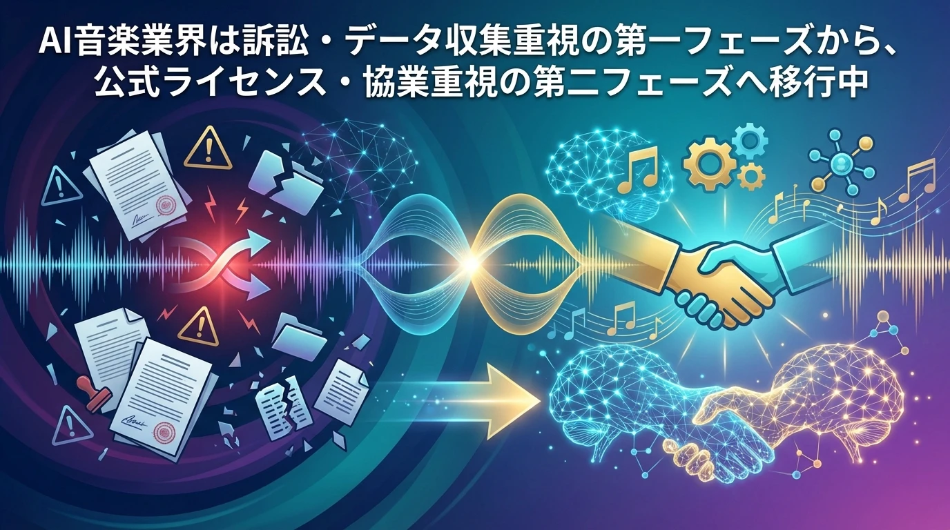AI音楽業界の戦略的転換：第一フェーズから第二フェーズへ