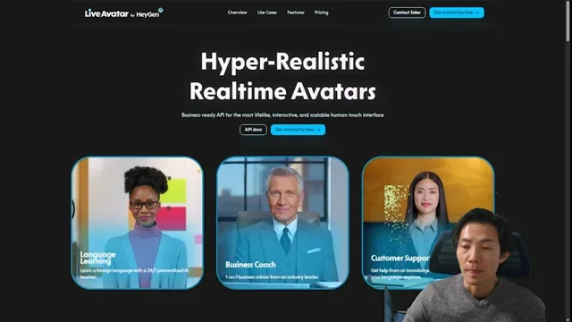 HeyGen Live Avatar月99ドルでリアルタイム会話が実現APIで簡単サイト導入も可能 - キャプチャ 1 - 生成AIビジネス活用研究所 HeyGen Live Avatarのウェブサイトトップページ。様々な用途のアバターが「Hyper-Realistic Realtime Avatars」として表示されている。