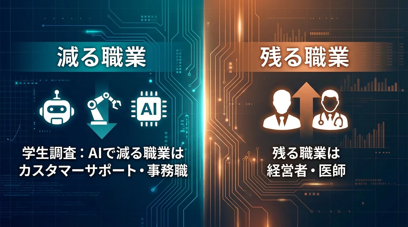 学生が考える「減る職業」と「残る職業」の実態