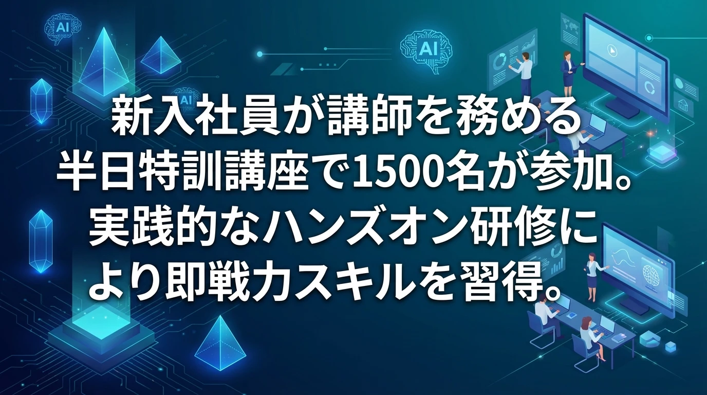 半日特訓講座：新入社員が講師を務める革新的な研修