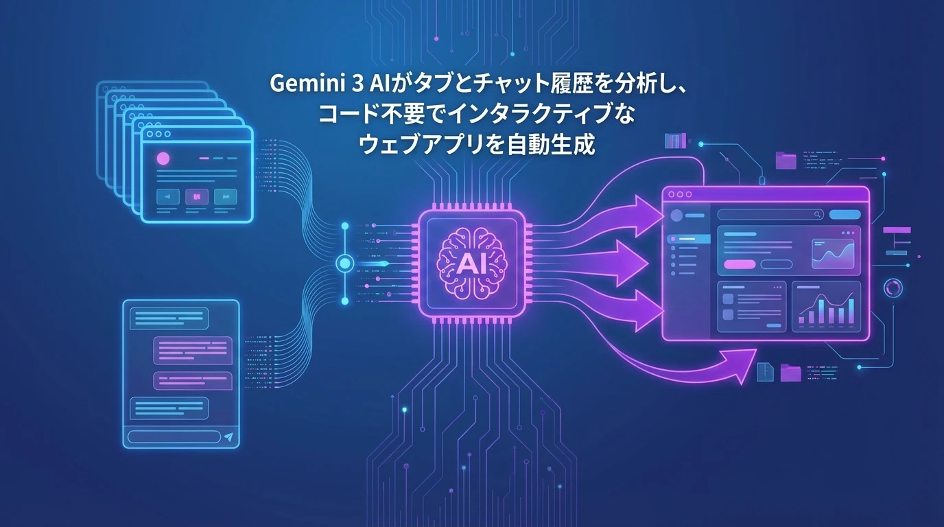 GenTabs：開いているタブから自動でアプリを生成する革新機能