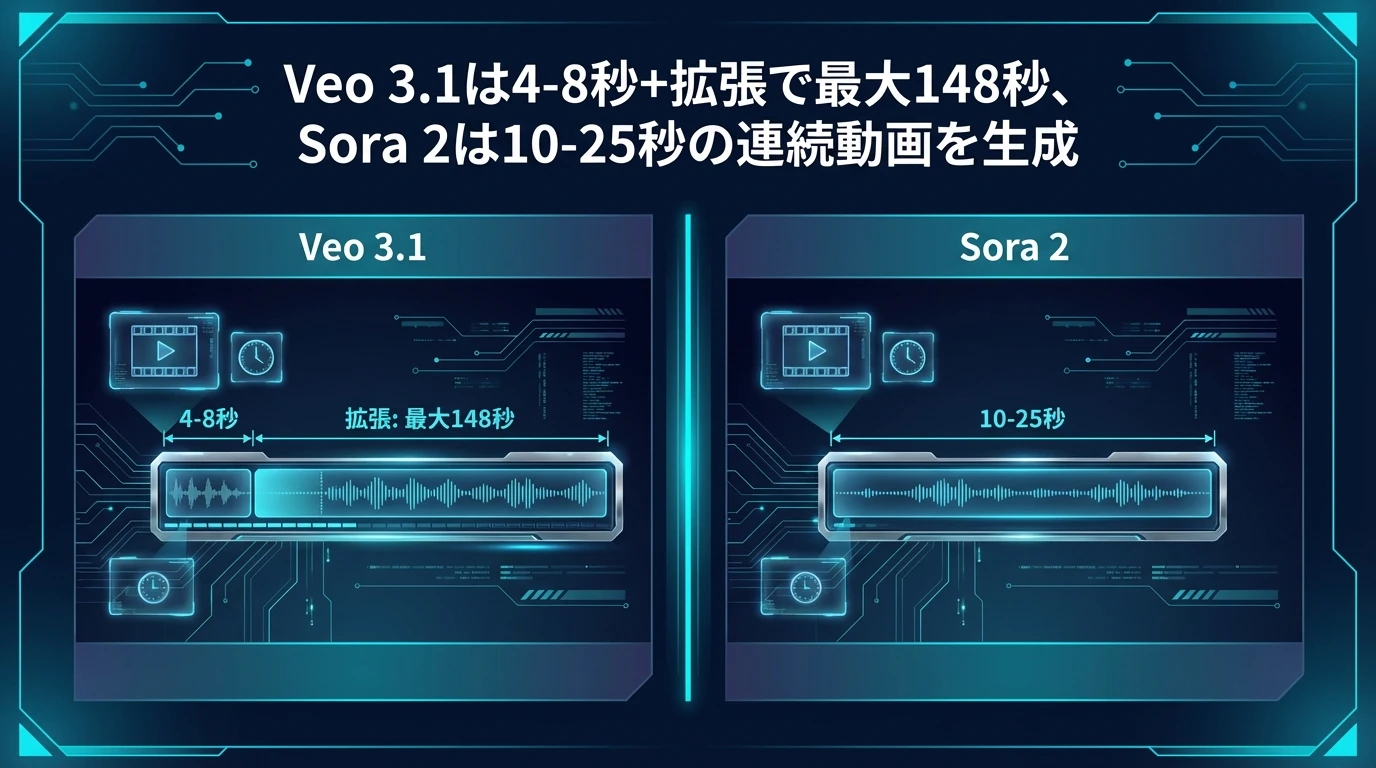 Veo 3.1 vs Sora 2 – 機能比較