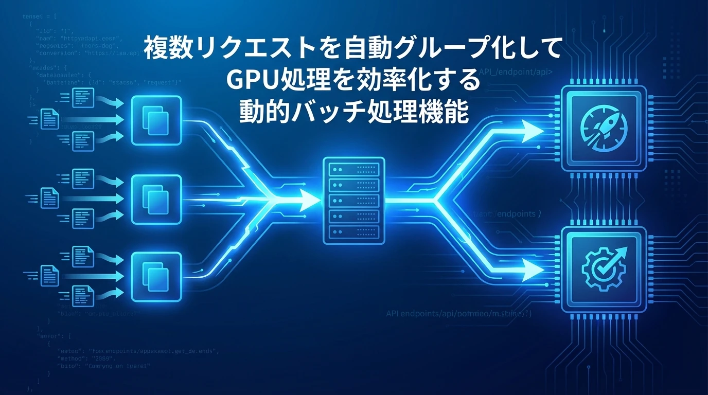 heading_8 機能③動的バッチ処理で処理速度を劇的に向上_20251215_082521 - 生成AIビジネス活用研究所 8. 機能③:動的バッチ処理で処理速度を劇的に向上