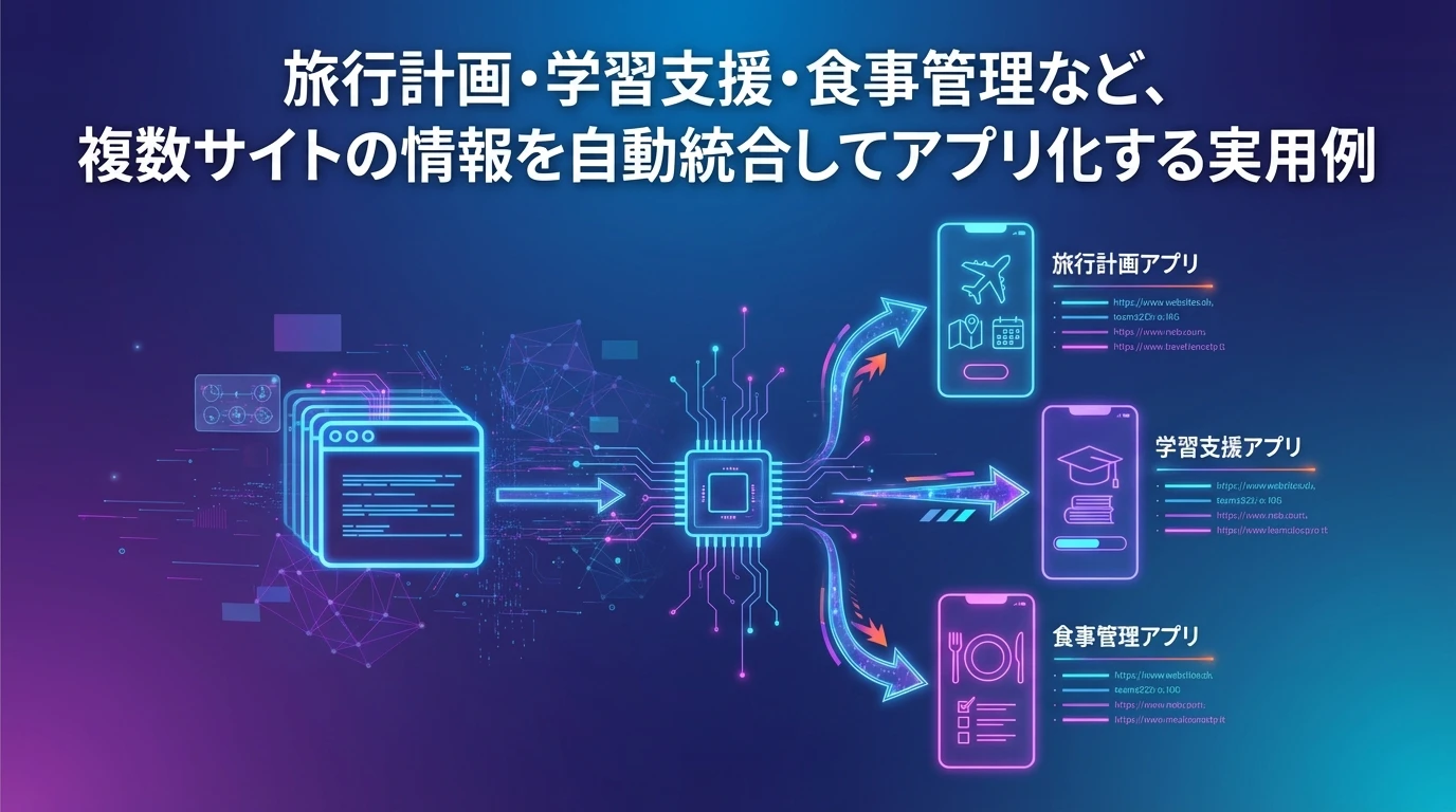 実際の使用例：GenTabsが生み出す具体的なアプリケーション