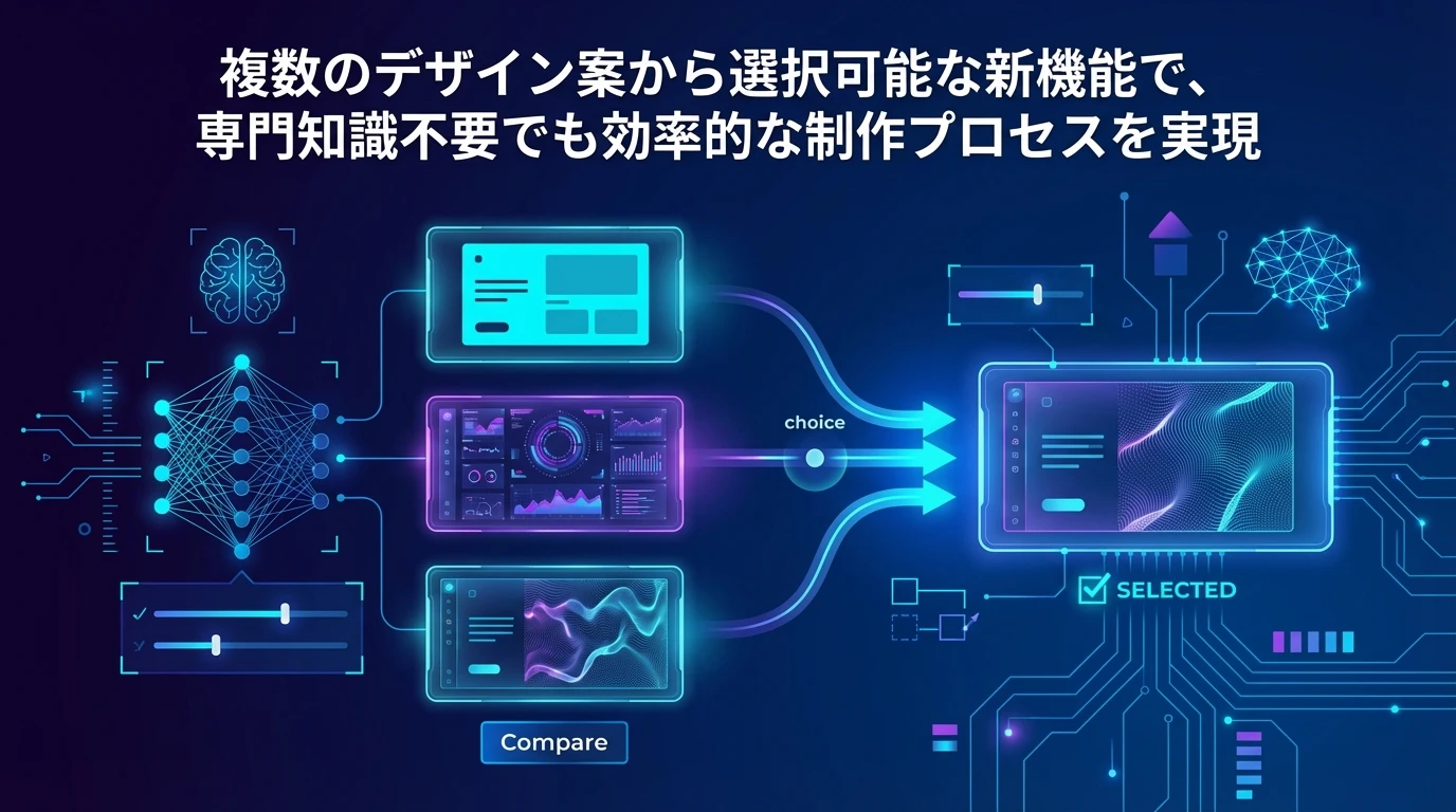 デザイン方向性の選択肢提示機能