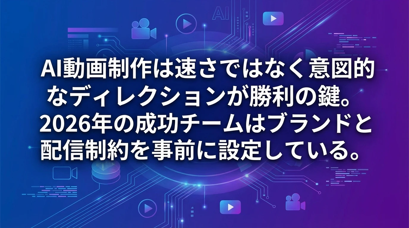 まとめ｜意図を持った動画制作が勝利の鍵