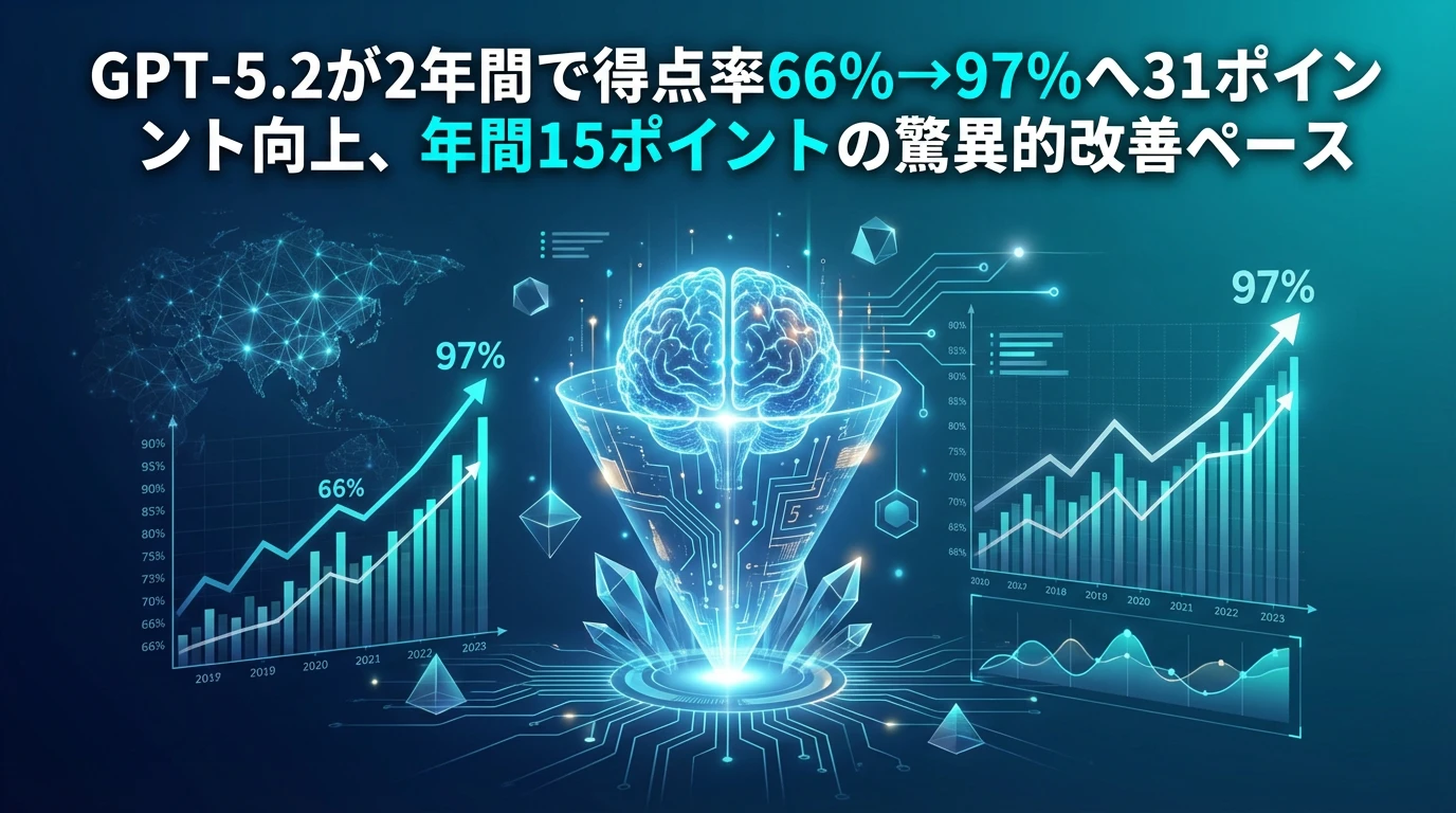 競合他社との圧倒的な性能差：GoogleとAnthropicを大きく引き離す