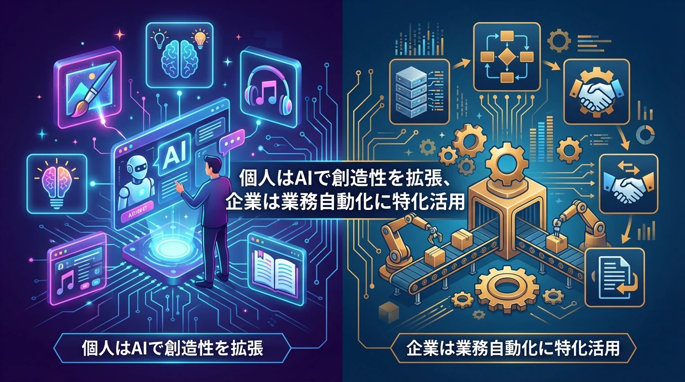 個人利用vs企業利用：用途の明確な違い