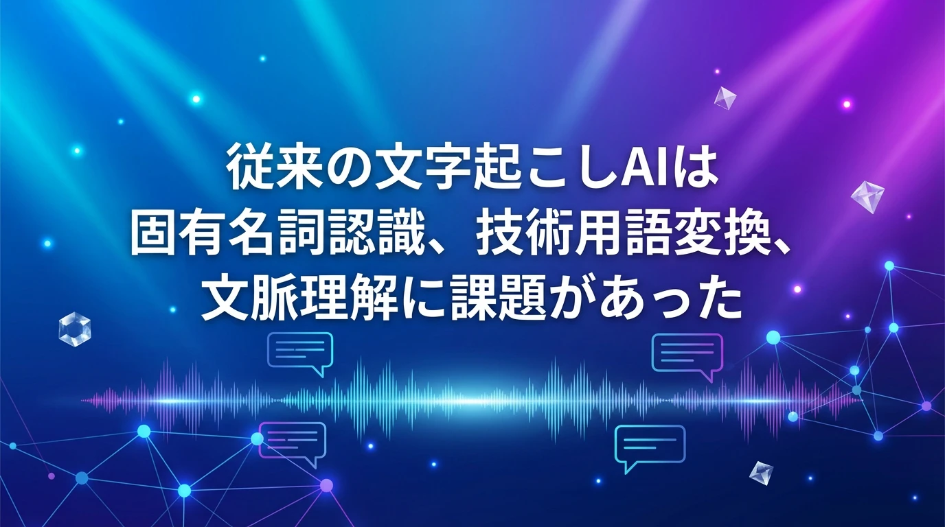 なぜ従来の文字起こしツールでは限界があったのか？