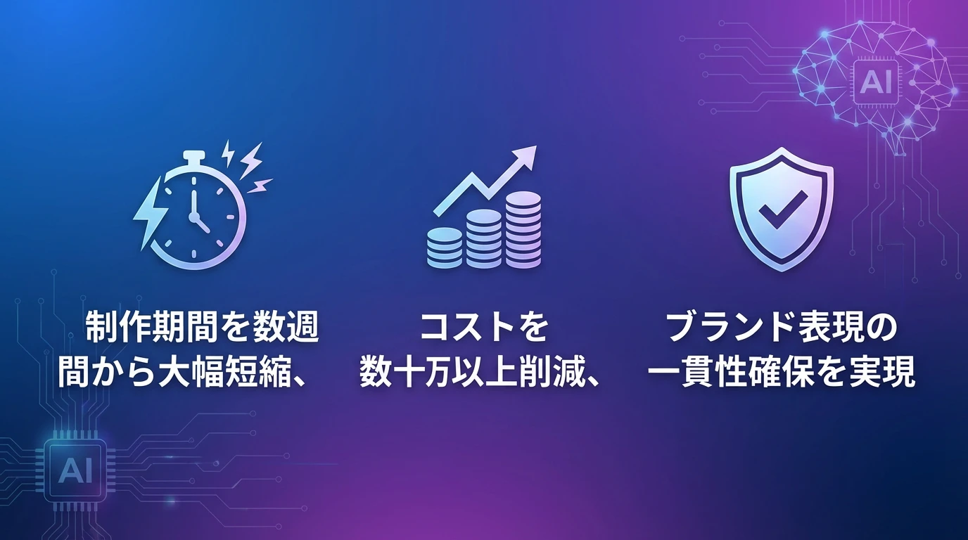 AI動画制作が実現する3つの革命的メリット