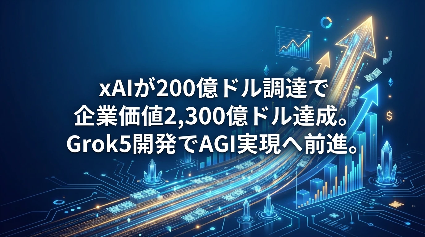 xAI 200億ドル調達の衝撃：AI業界史上最大の資金調達