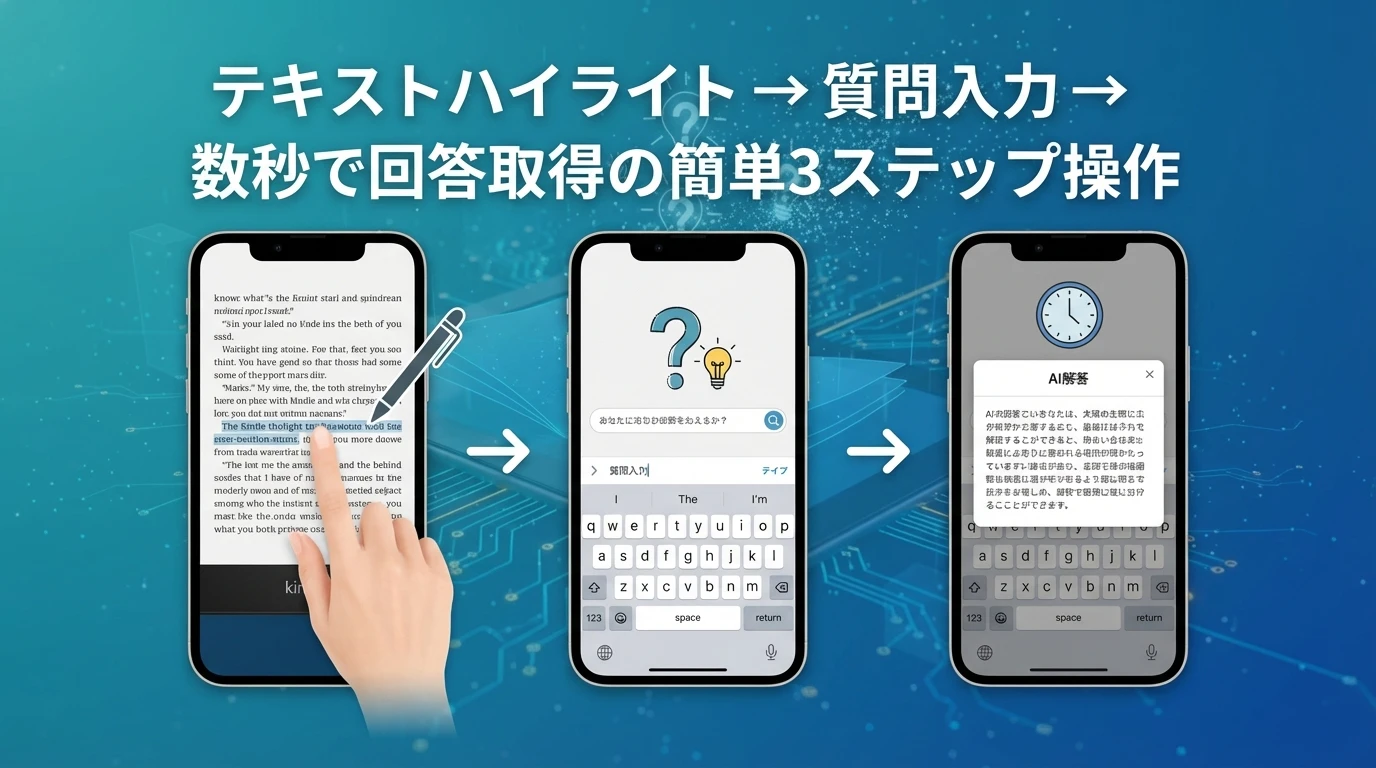 簡単な操作方法：ハイライトから質問まで数秒で完了