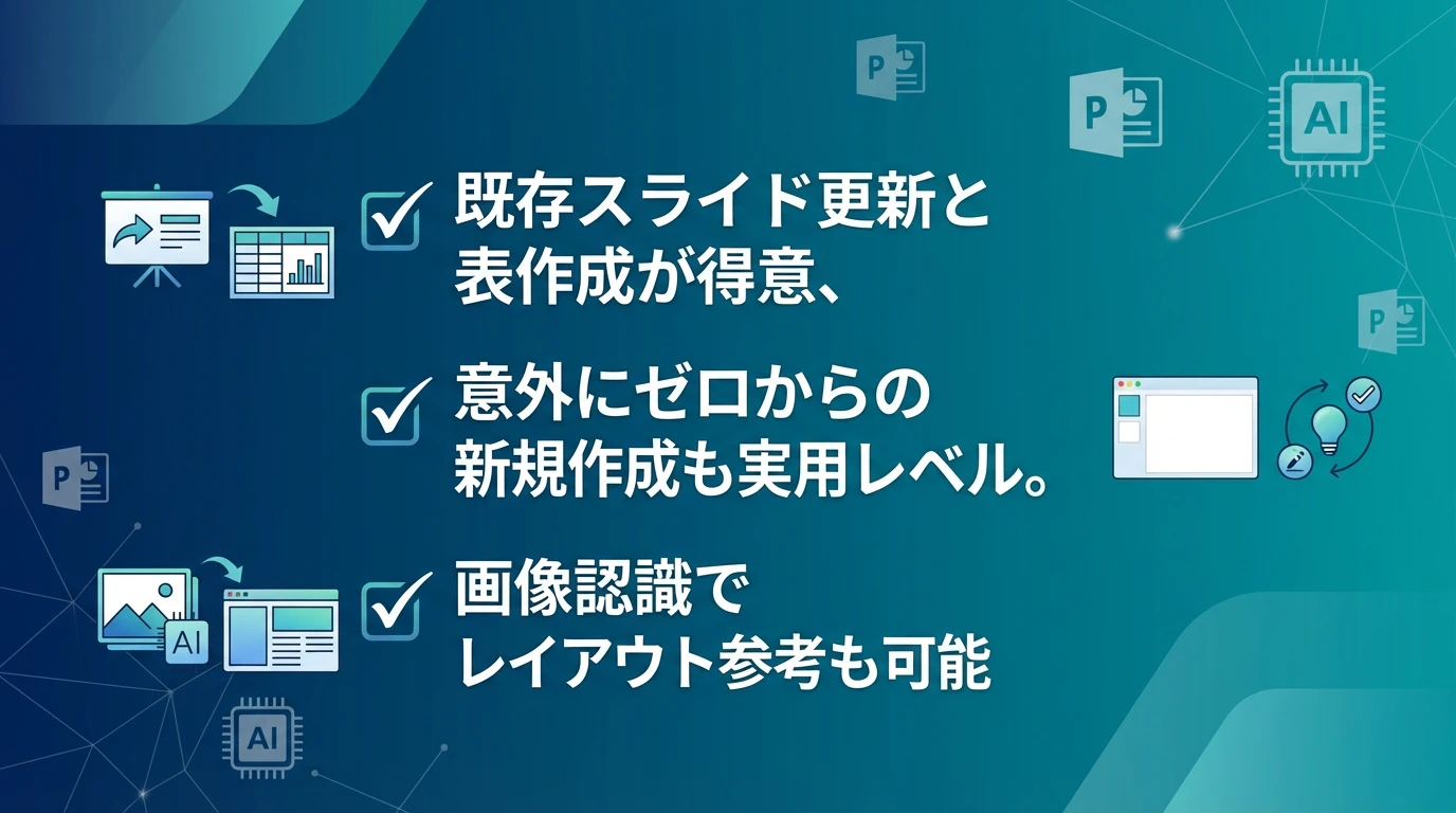 実際に使ってみた：得意な作業と苦手な作業