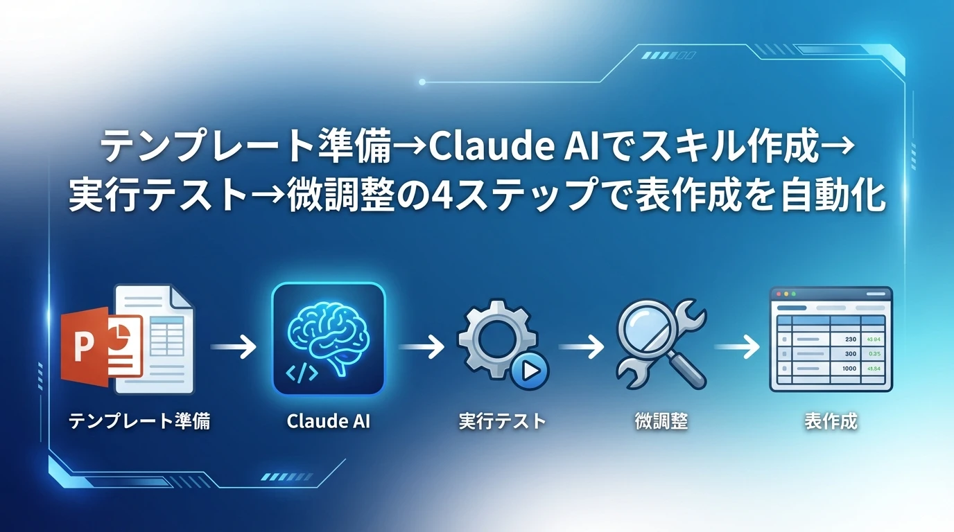 Agent Skillsによる表作成自動化の具体的手順