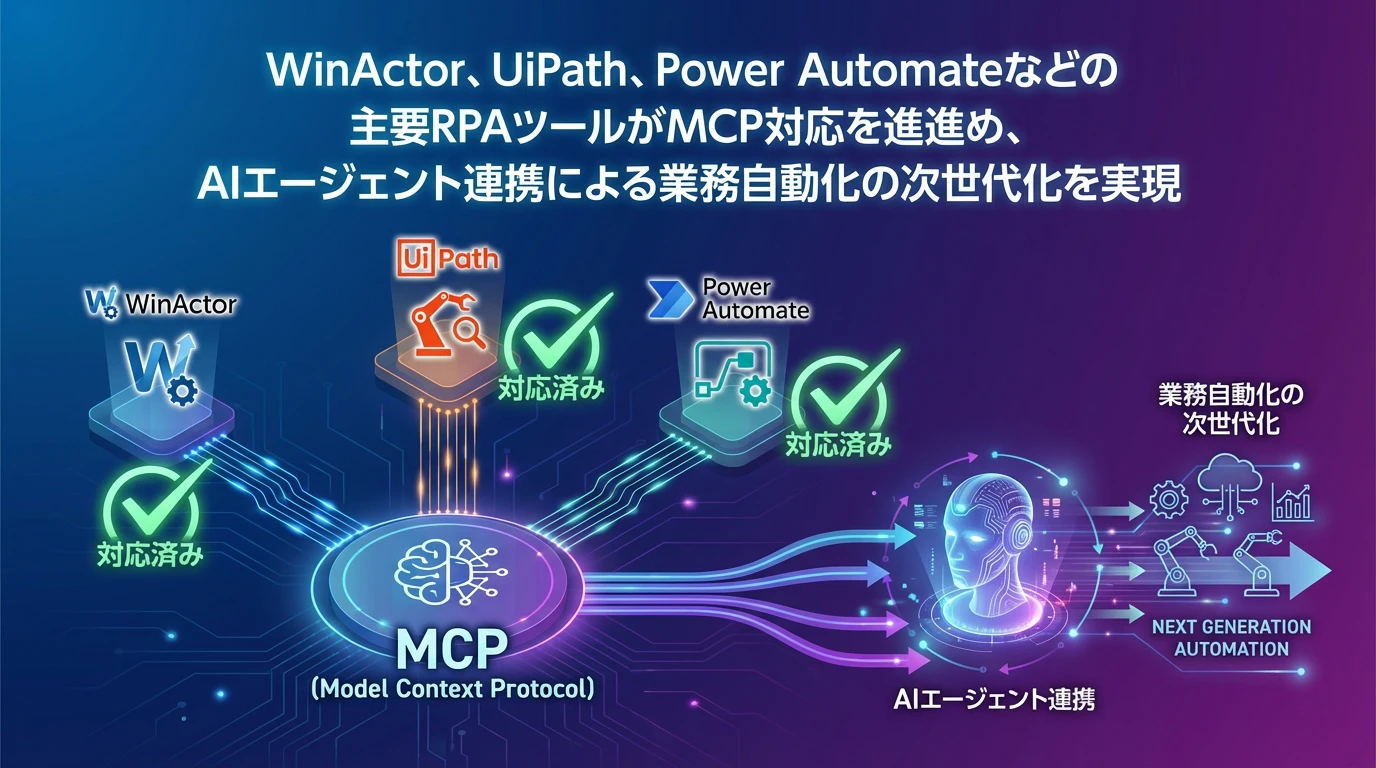 主要RPAツールのMCP対応状況