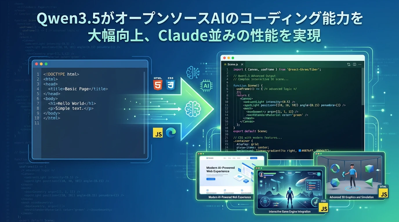 コーディング能力の飛躍的向上：Claude並みのライブコーディング