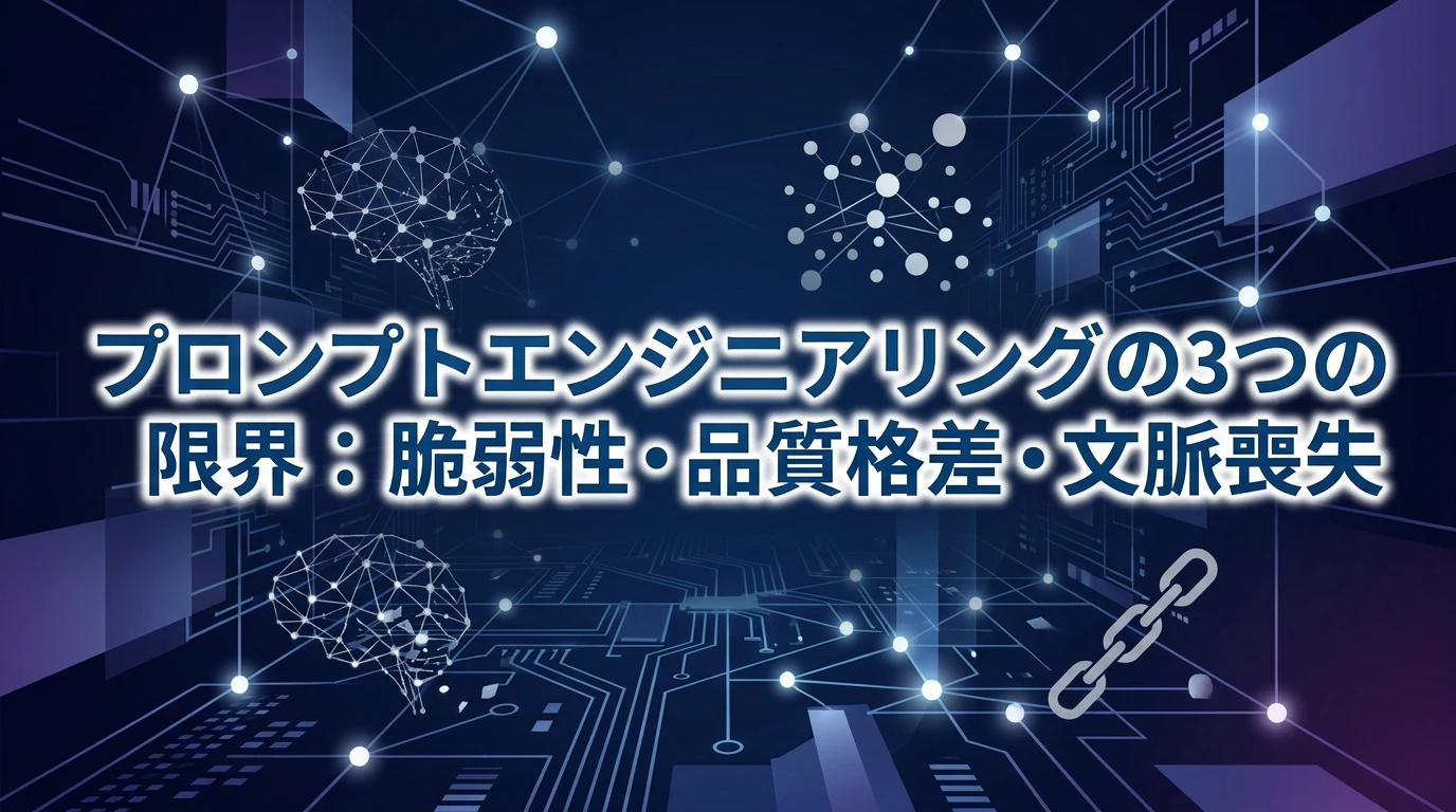 「プロンプトの工夫」だけでは本番環境を支えられない