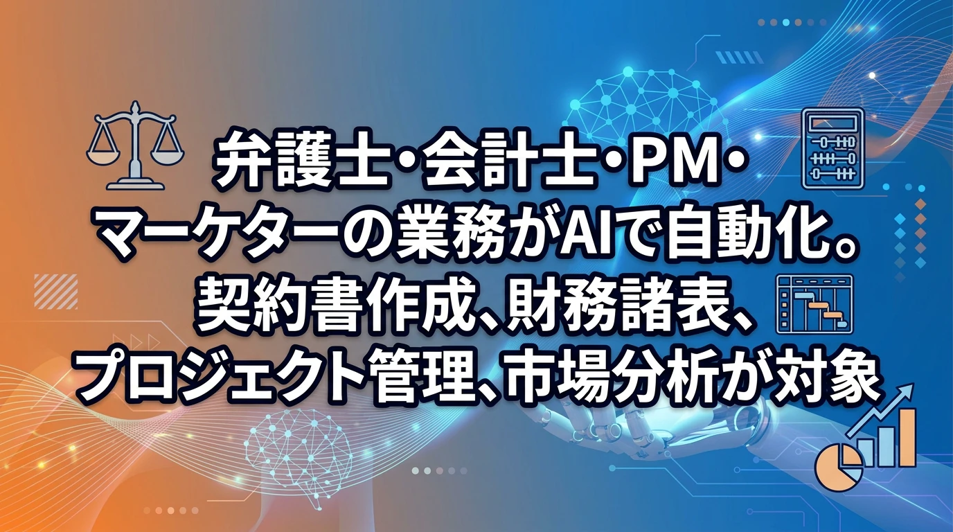 自動化の対象となる具体的な職種と業務