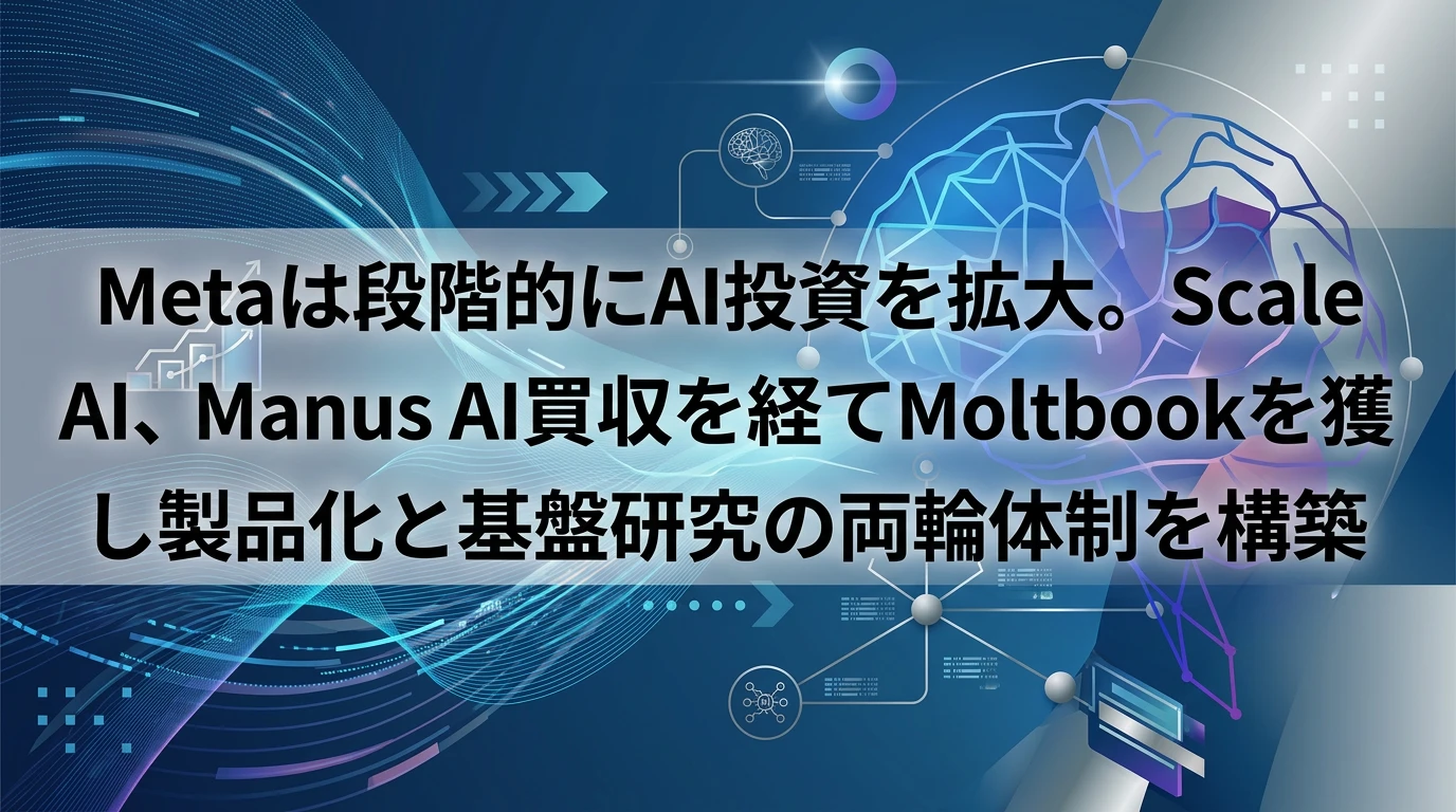 Metaが見ているもの。「エージェントのためのインターネット」