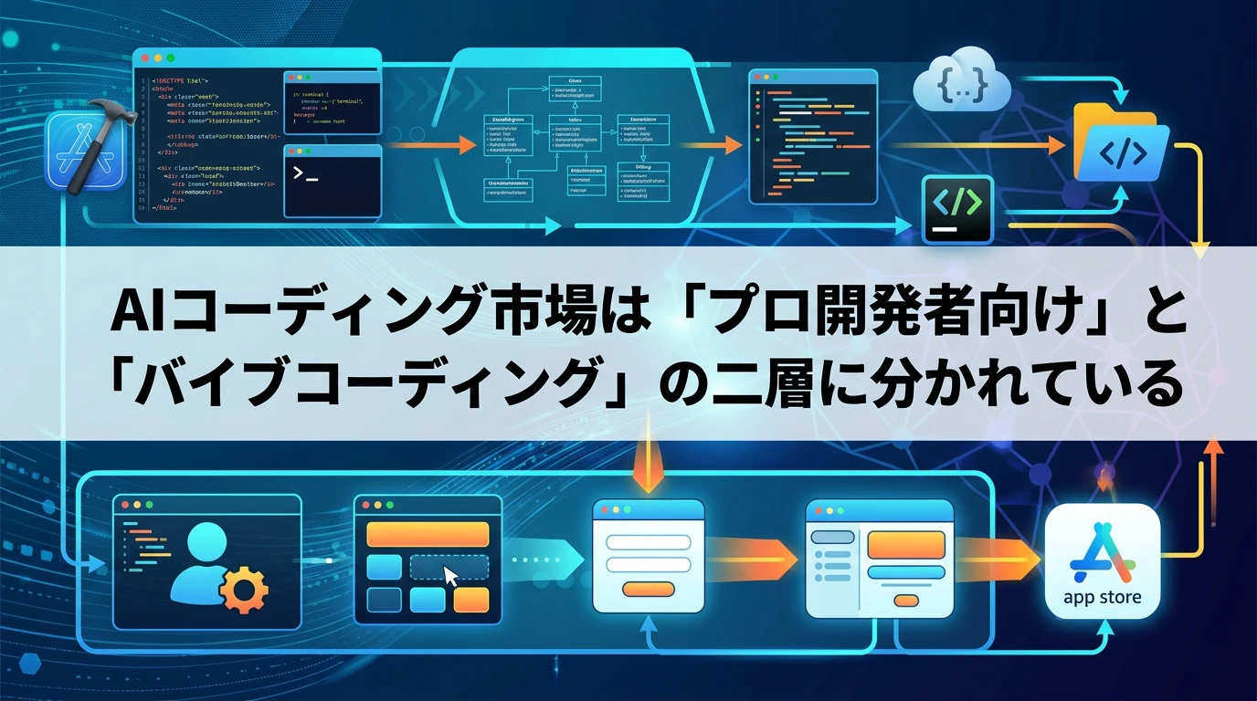 heading_03_20260316_081453 - 生成AIビジネス活用研究所 二層構造の真実――バイブコーディングとプロ向けツールの間に何があるのか