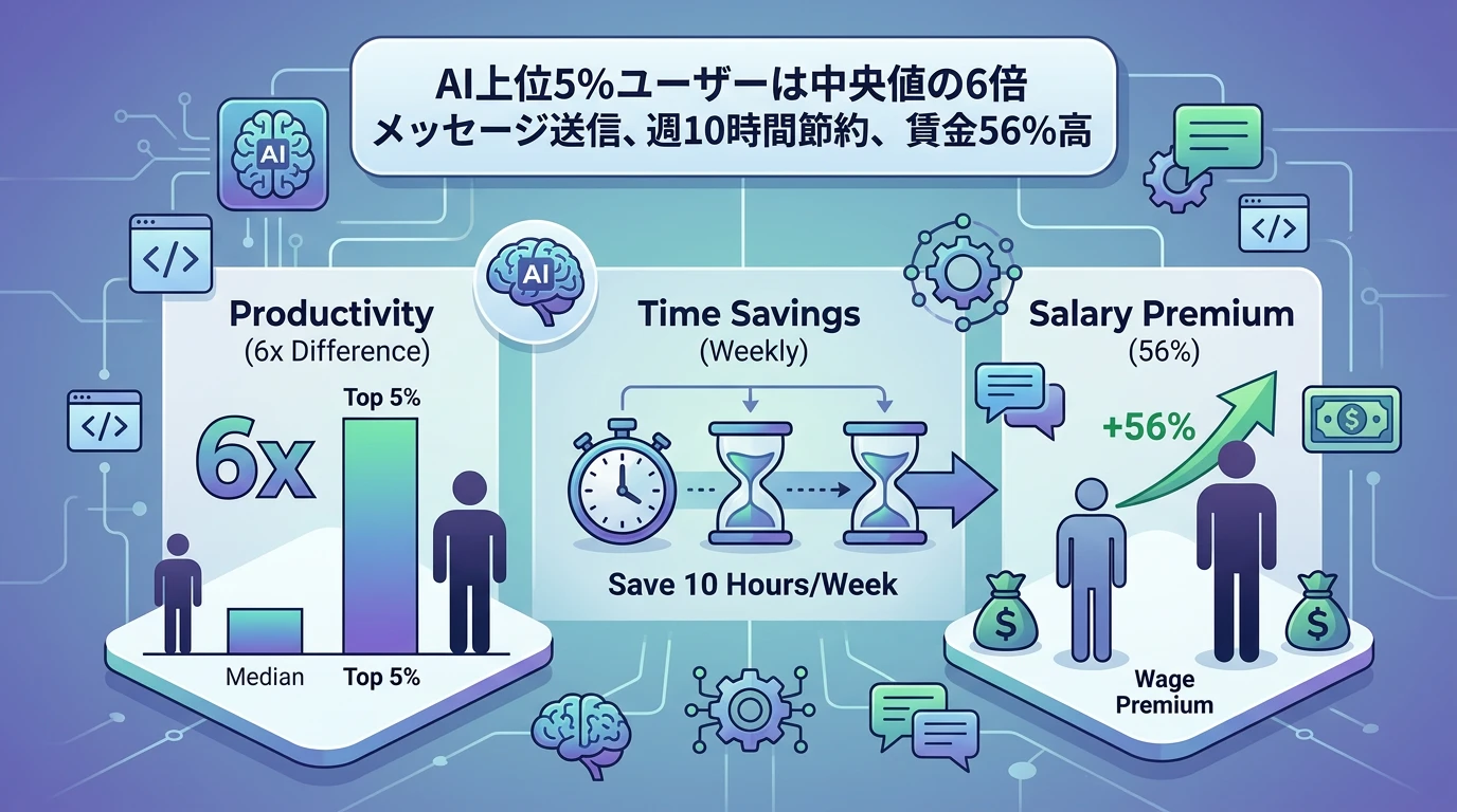 上位5%のパワーユーザーが生み出す、6倍の生産性格差