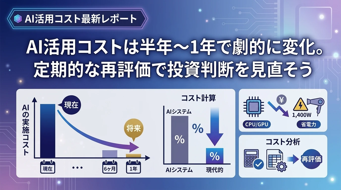 「今年は見合わないAI活用」が来年には現実的になる