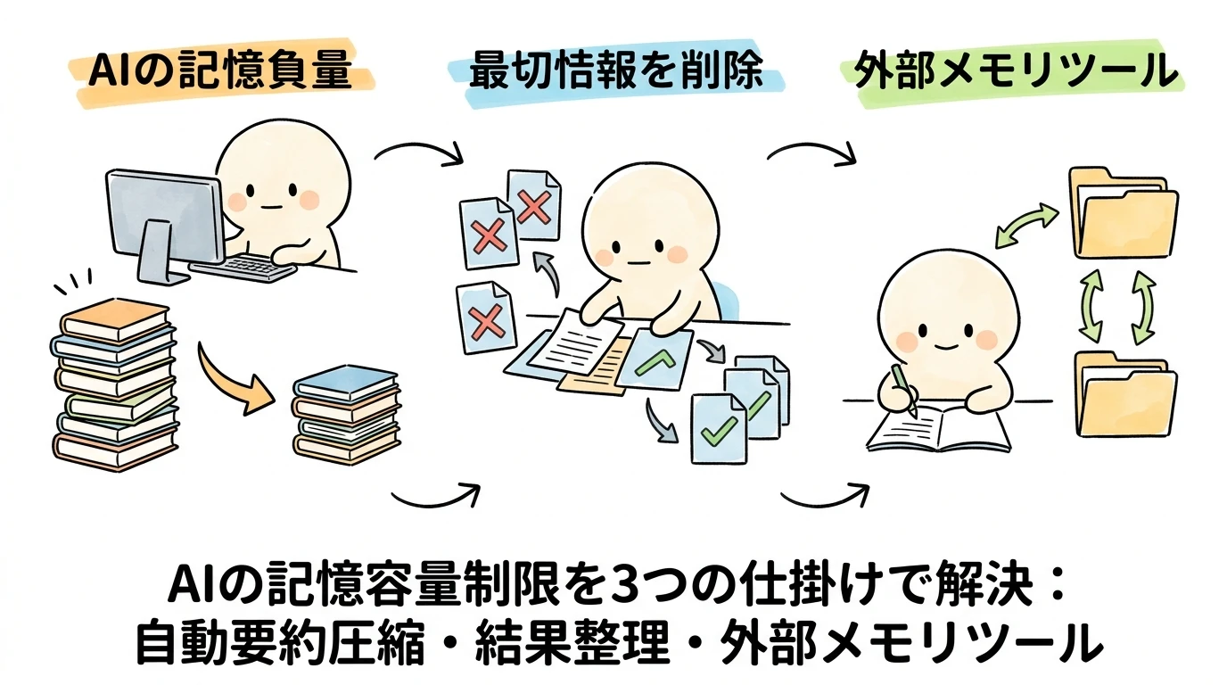 heading_04_20260411_114041 - 生成AIビジネス活用研究所 メモリ管理——AIが「忘れない」ための3つの仕掛け