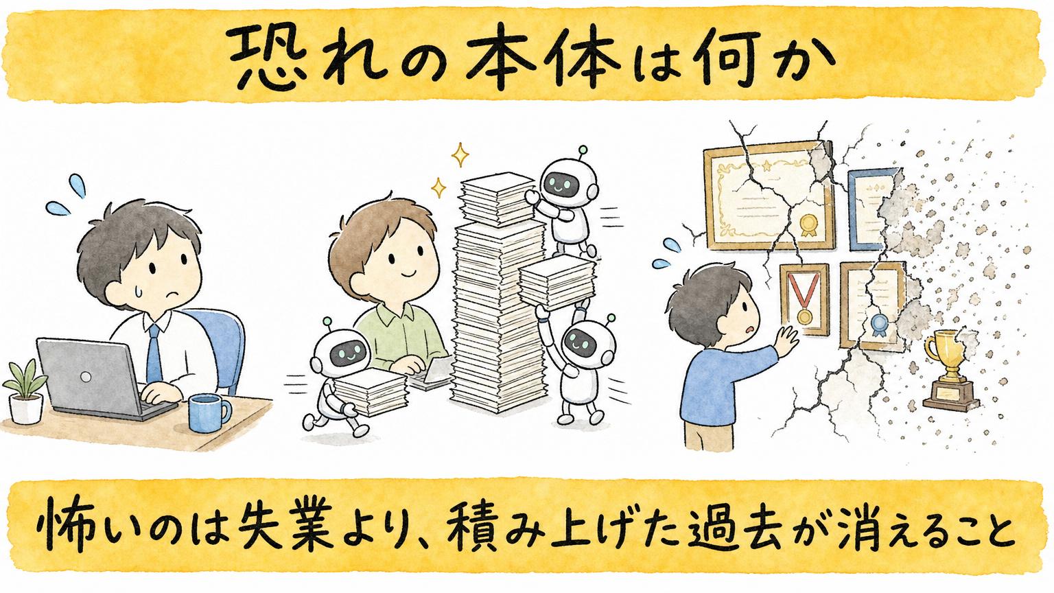 怖いのは失業より、積み上げた過去が消えること