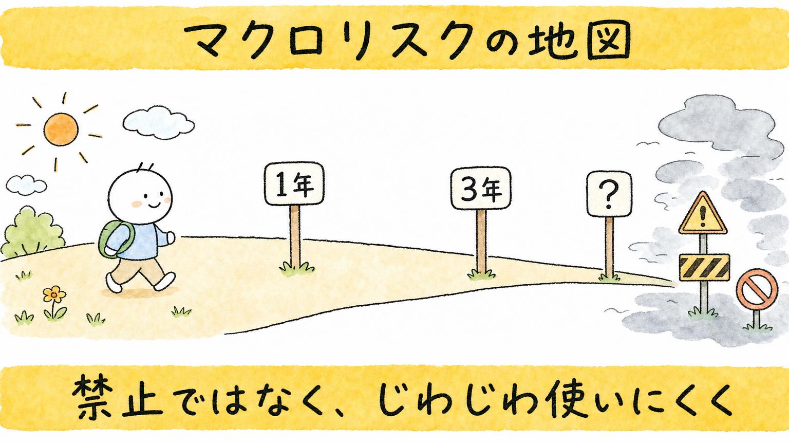 禁止ではなく、じわじわ使いにくく