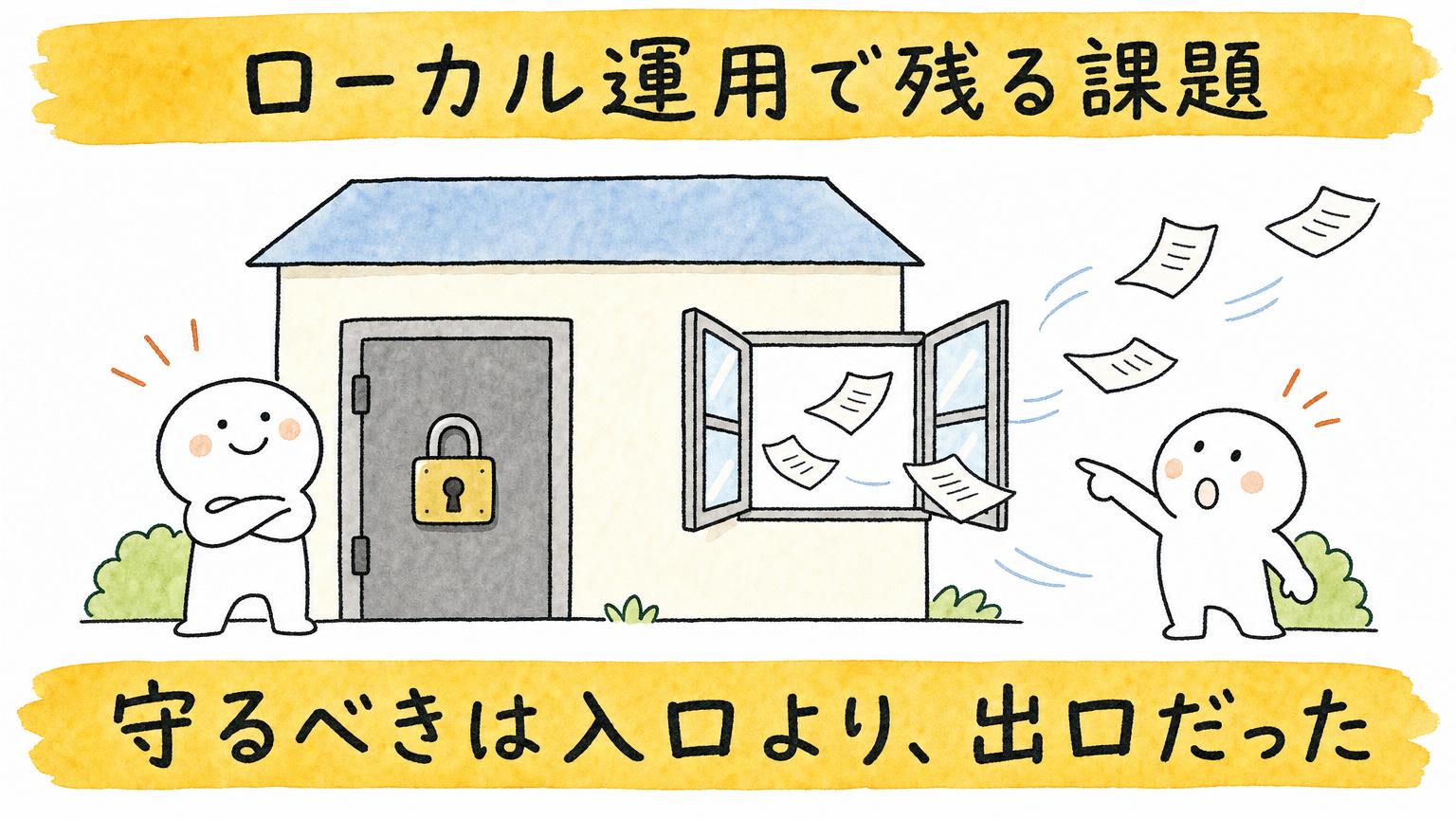 守るべきは入口より、出口だった