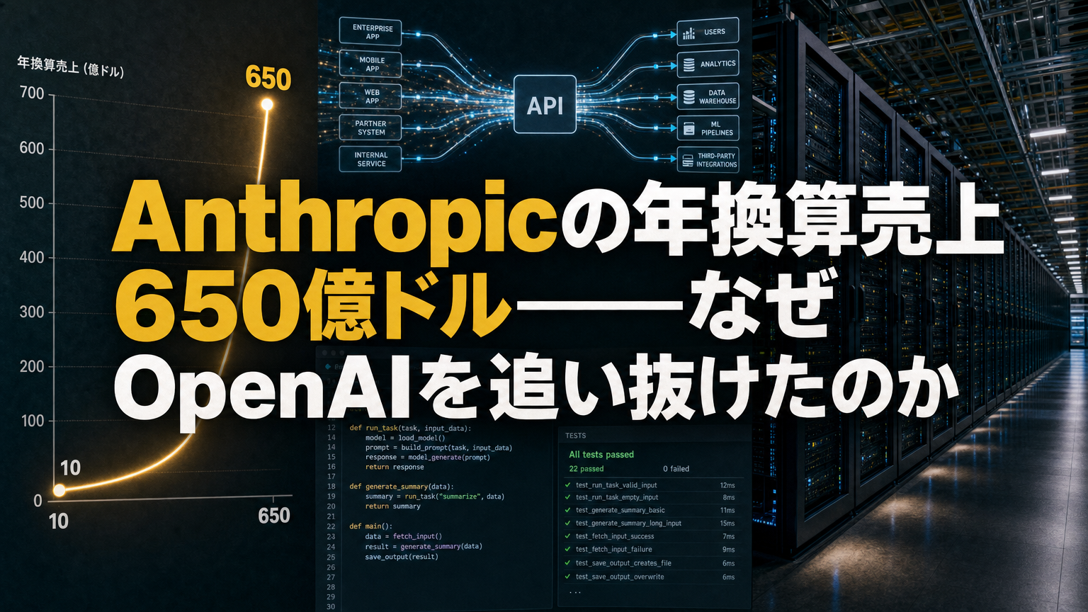 Anthropicの年換算売上650億ドル——なぜOpenAIを追い抜けたのか