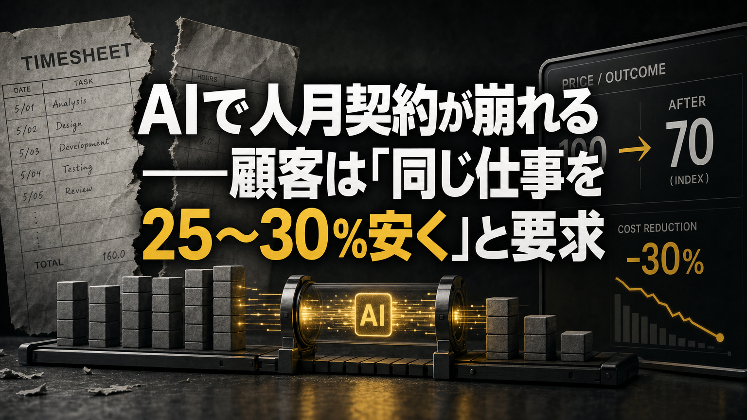 AIで人月契約が崩れる――Persistent SystemsやTCSに見る「成果連動型契約」への転換