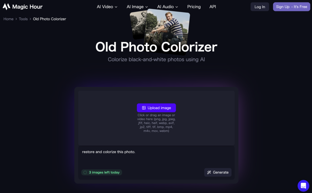 Magic Hour Photo Colorizer