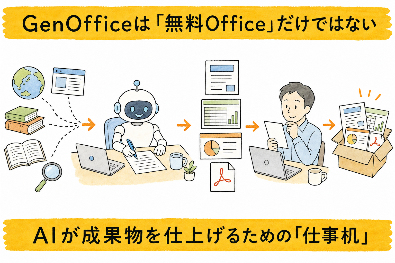 AIが成果物を仕上げるための仕事机