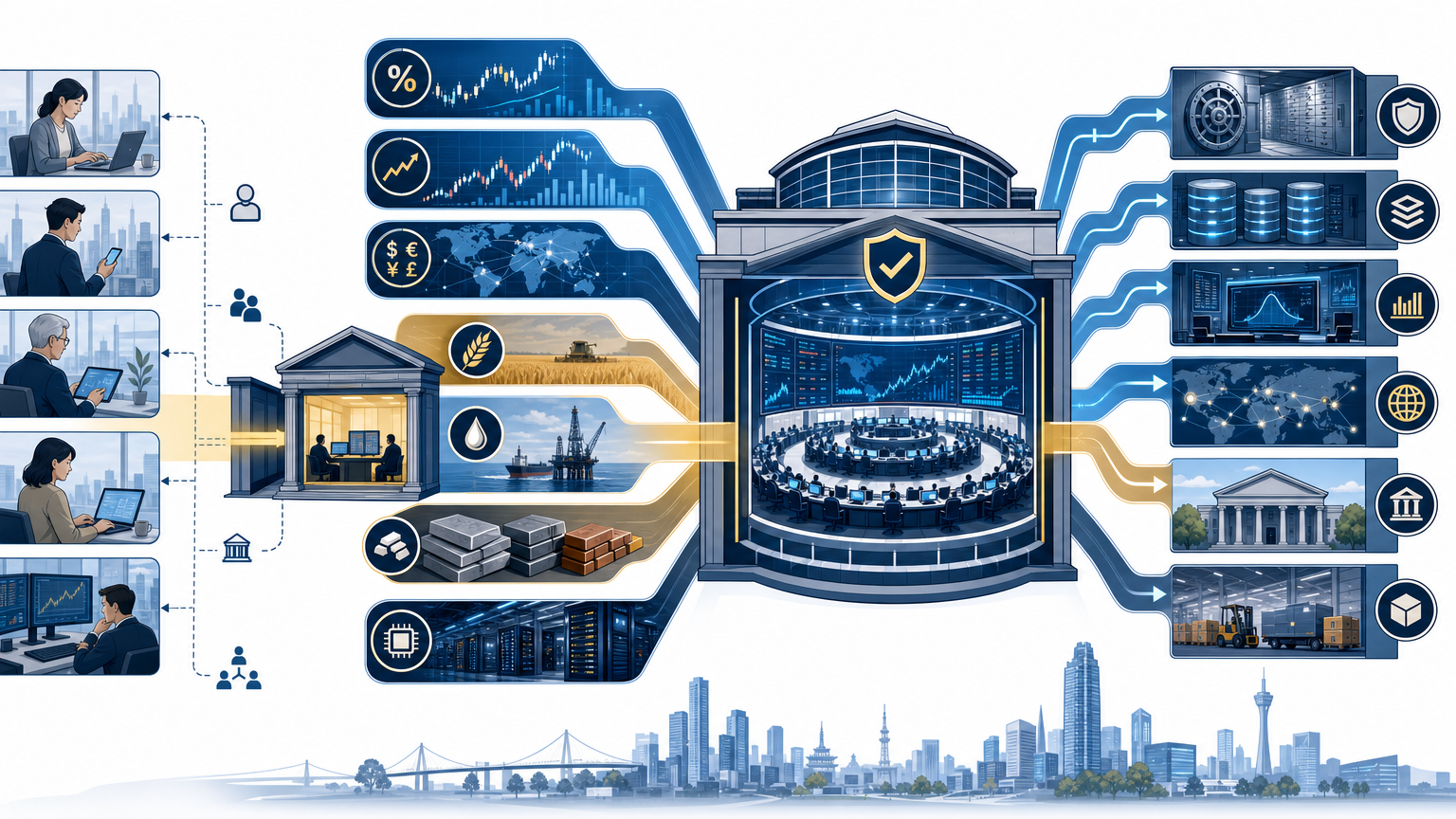 CME Groupの取引所グループとしての規模を示すイラスト
