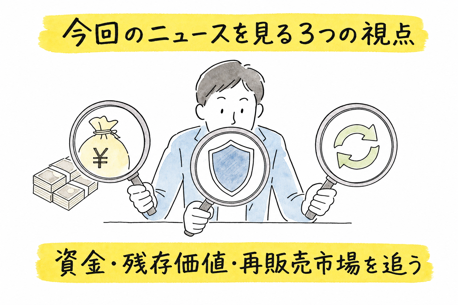 資金・残存価値・再販売市場の3つの視点