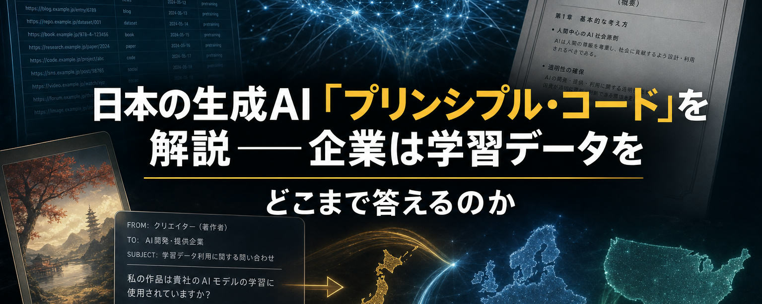 日本の生成AI「プリンシプル・コード」を解説——企業は学習データをどこまで答えるのか