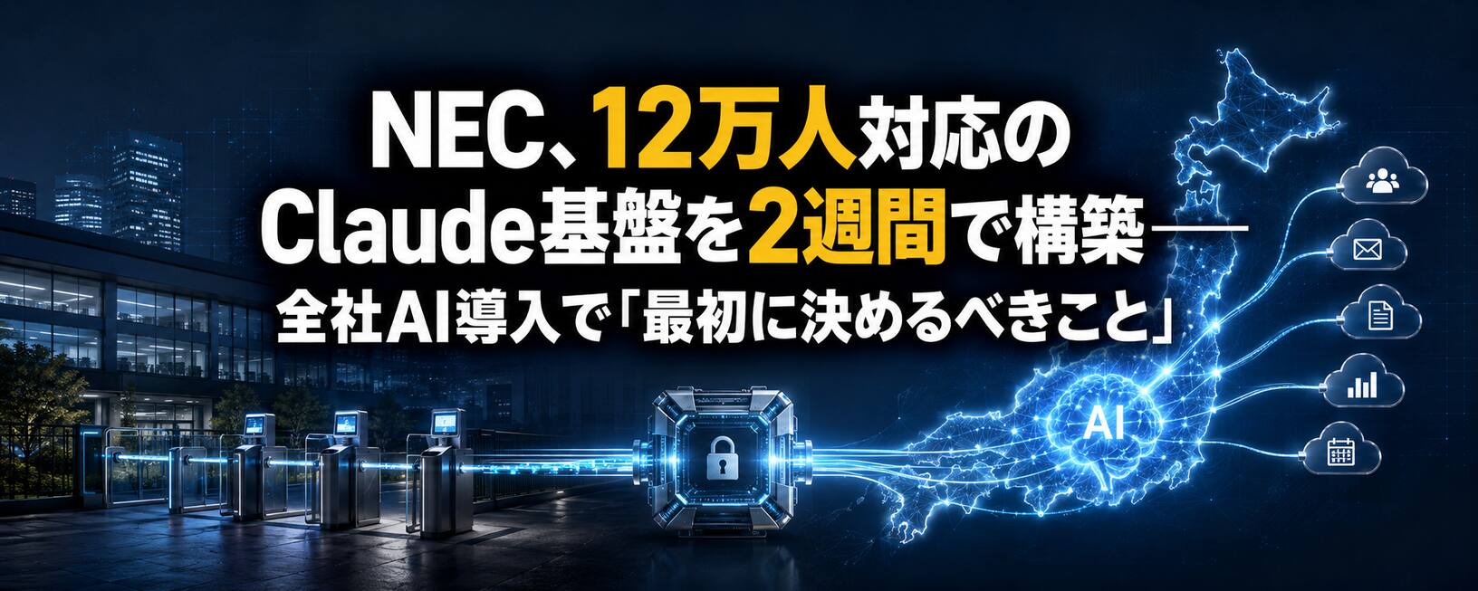 NEC、12万人対応のClaude基盤を2週間で構築──全社AI導入で「最初に決めるべきこと」
