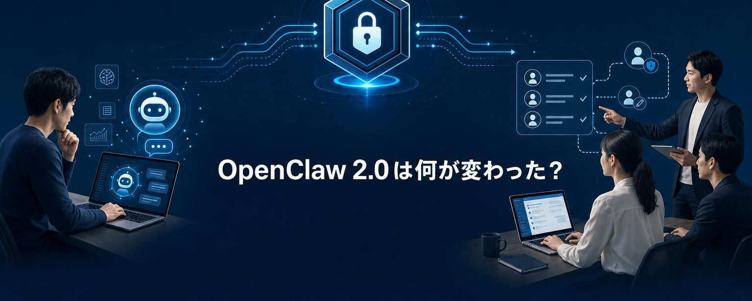 OpenClaw 2.0とは？個人用AIからチーム共有ワークスペースへの変更点