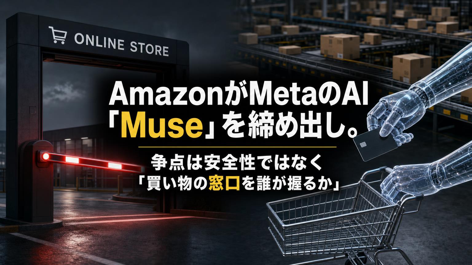 AmazonがMeta「Muse」を遮断した理由——AIエージェントの代理購入に課す2つの条件