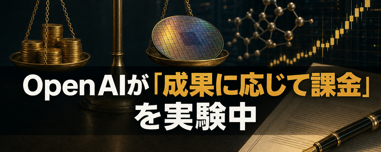 OpenAIが「成果に応じて課金」を実験中——成果報酬型AIを成立させる3つの条件