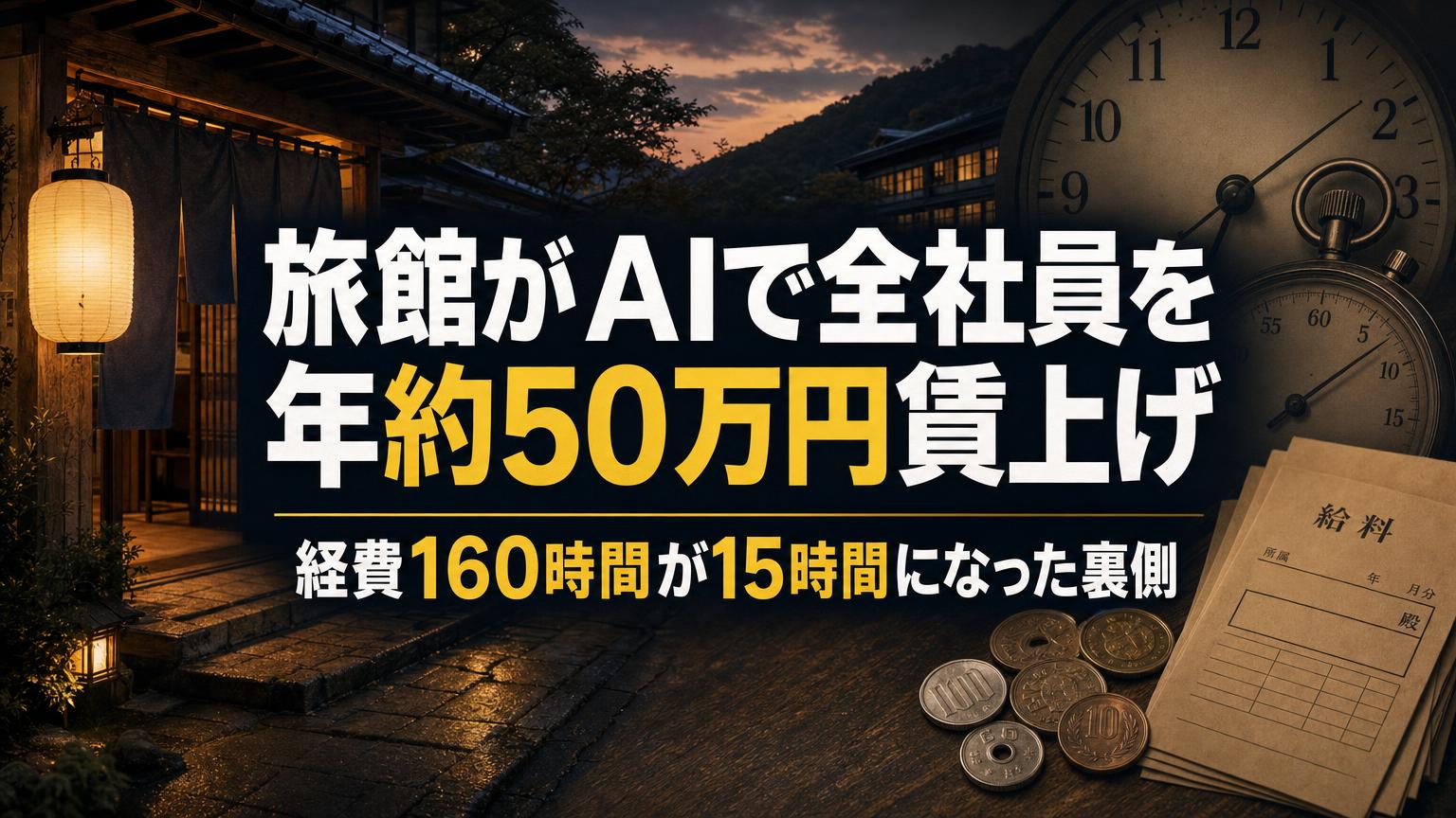 旅館Nazunaが全社員を年約50万円賃上げ──AIで経費登録が月160時間から15時間に