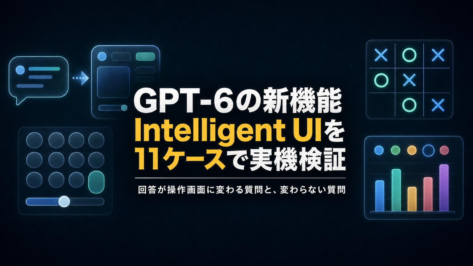 ChatGPTのIntelligent UIを11ケースで検証した記事のアイキャッチ画像