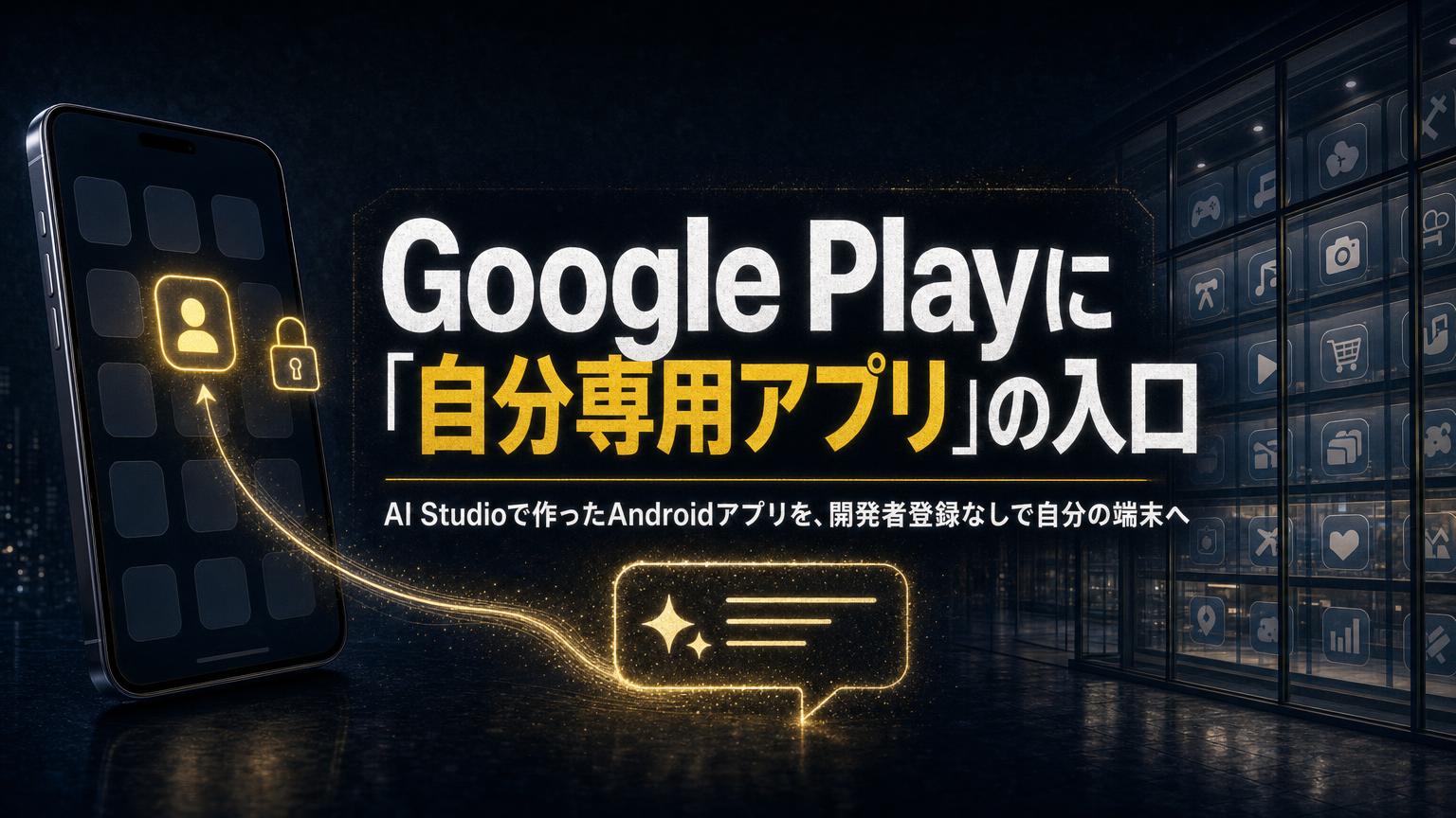 Google Playの自分専用アプリ──AI Studio製Androidアプリを25ドルの開発者登録なしで端末へ