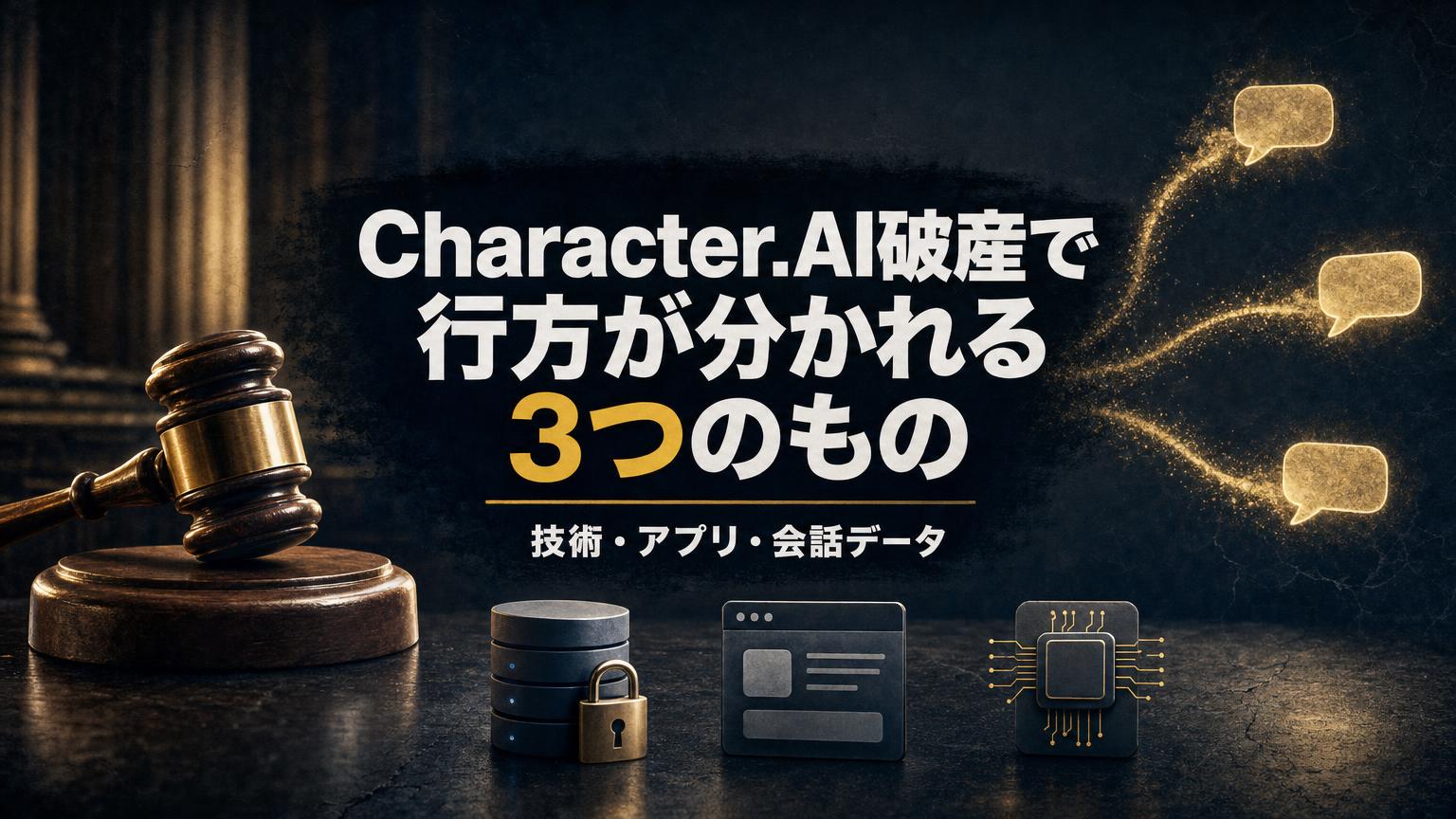 Character.AI破産後の行方を示す記事のアイキャッチ画像
