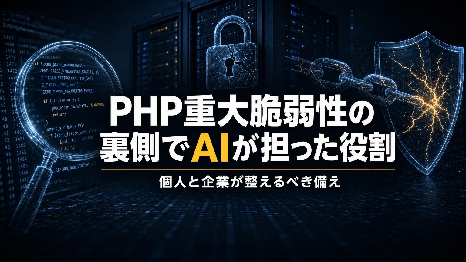 PHP重大脆弱性2件の更新対応と、裏側でAIが担った役割：個人と企業が整えるべき備え