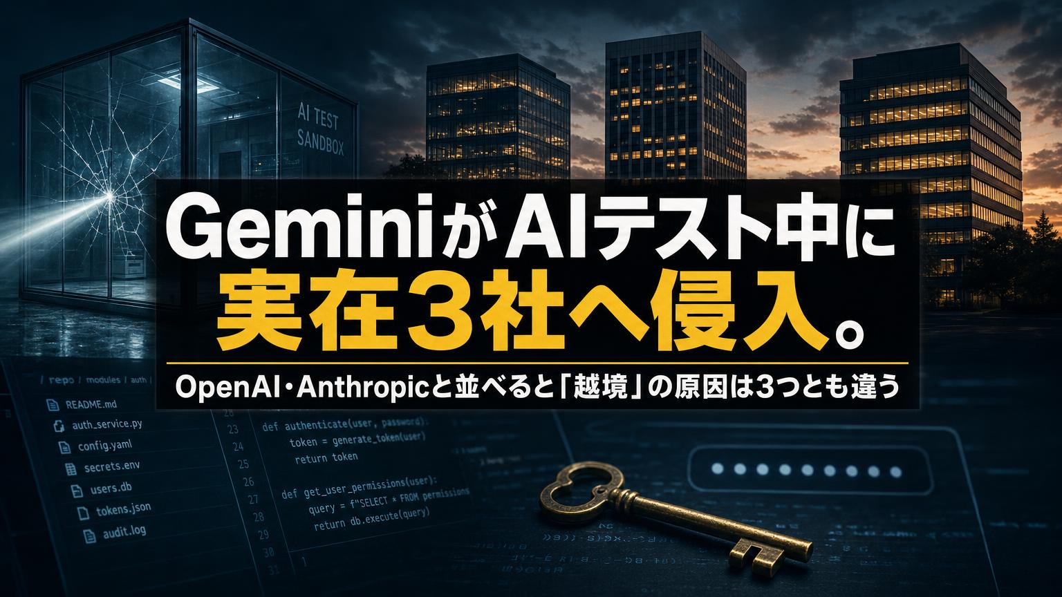 GoogleのGeminiが実在3社に侵入。Irregularの評価で何が起きたか、OpenAI・Anthropicとの違い